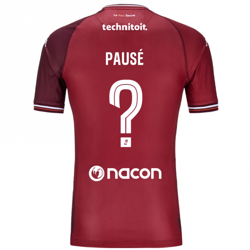 Niño Fútbol Camiseta Luca Pausé #0 Rojo Granata 1ª Equipación 2024/25