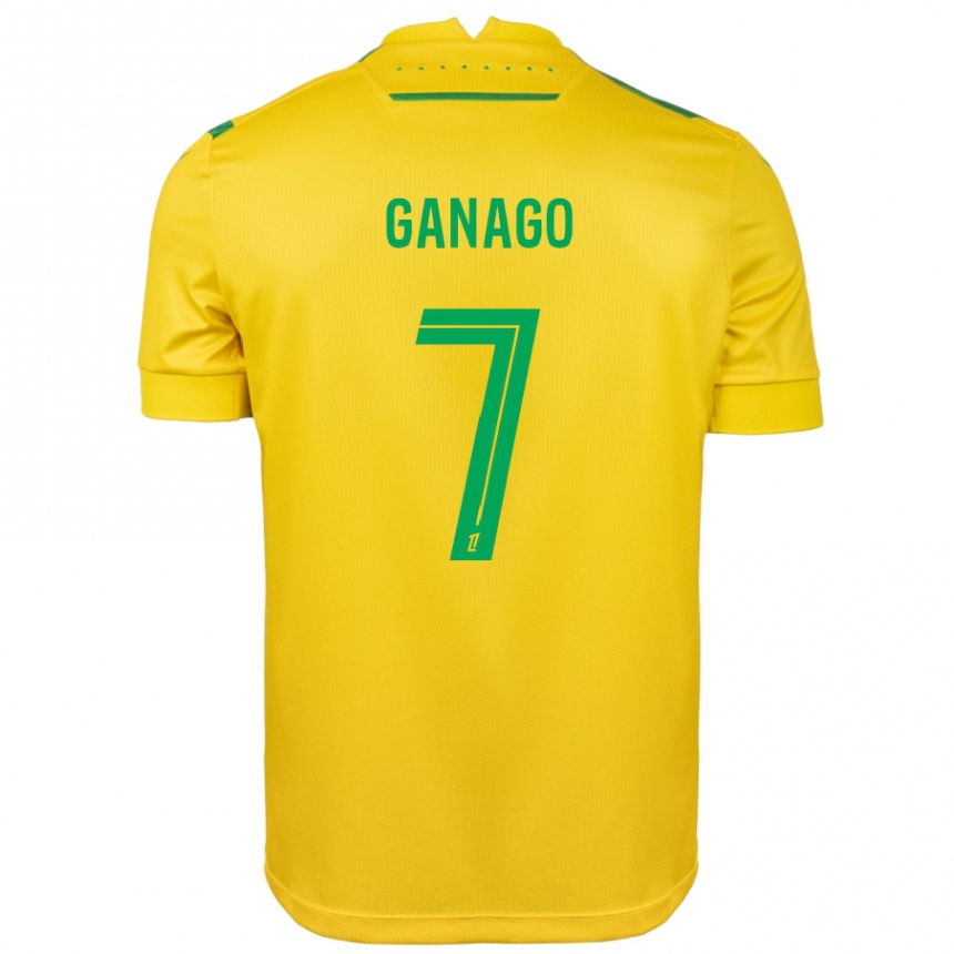 Niño Fútbol Camiseta Ignatius Ganago #7 Amarillo Verde 1ª Equipación 2024/25