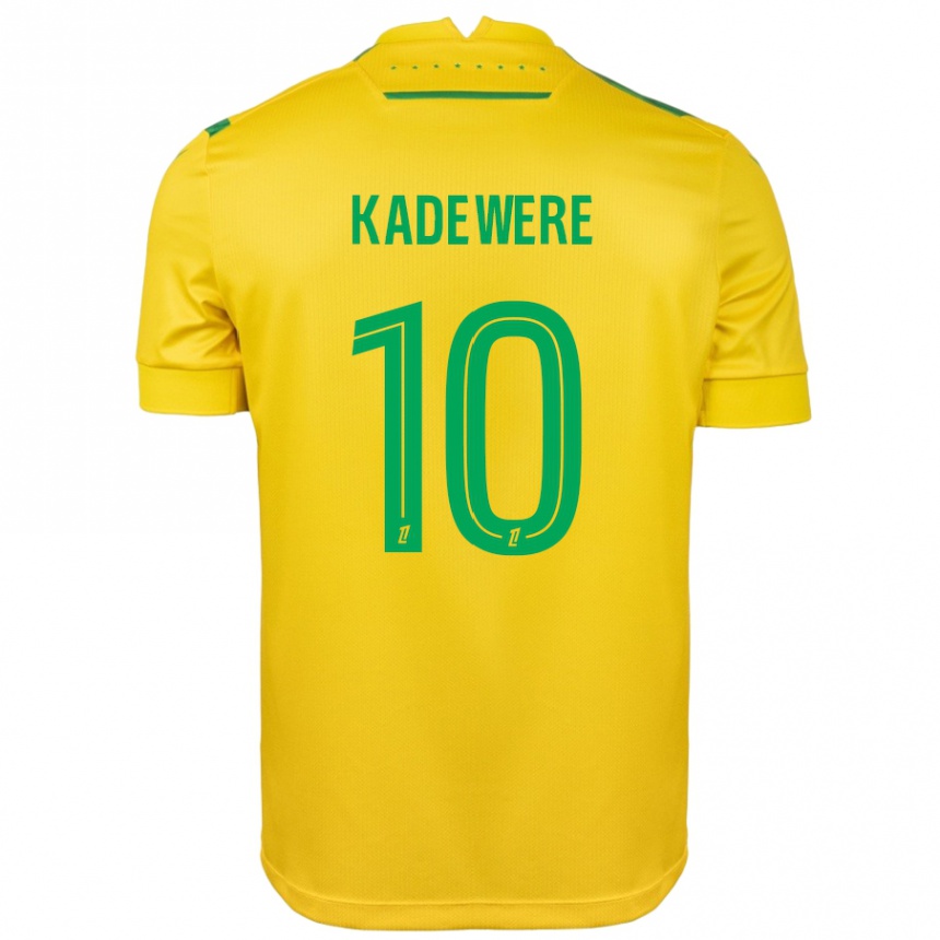 Niño Fútbol Camiseta Tino Kadewere #10 Amarillo Verde 1ª Equipación 2024/25