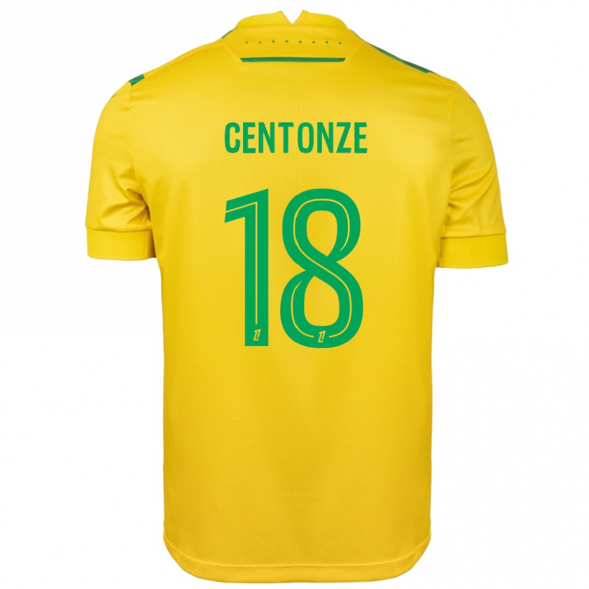 Niño Fútbol Camiseta Fabien Centonze #18 Amarillo Verde 1ª Equipación 2024/25