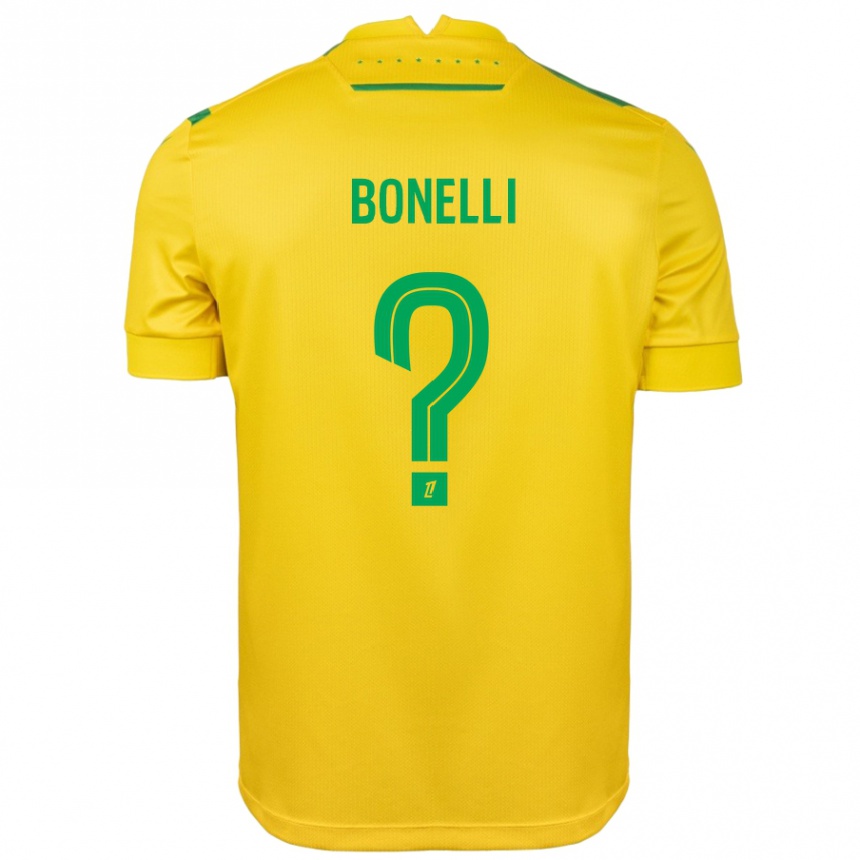 Niño Fútbol Camiseta Lucas Bonelli #0 Amarillo Verde 1ª Equipación 2024/25