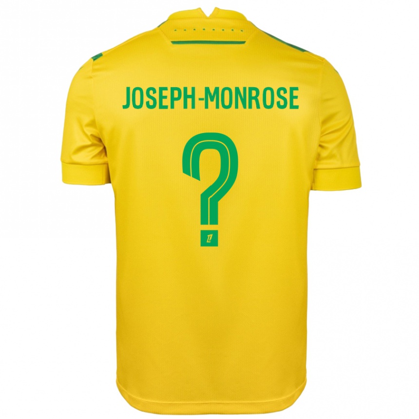 Niño Fútbol Camiseta Florian Joseph-Monrose #0 Amarillo Verde 1ª Equipación 2024/25