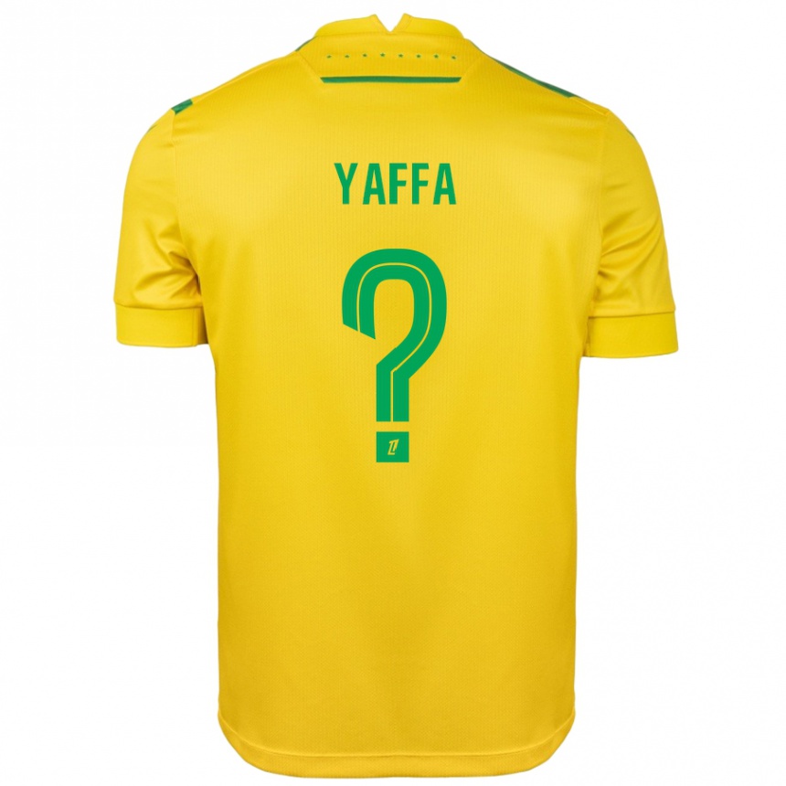 Niño Fútbol Camiseta Cheickné Yaffa #0 Amarillo Verde 1ª Equipación 2024/25