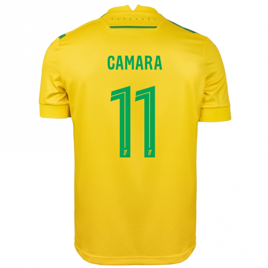 Niño Fútbol Camiseta Aboubacar Camara #11 Amarillo Verde 1ª Equipación 2024/25