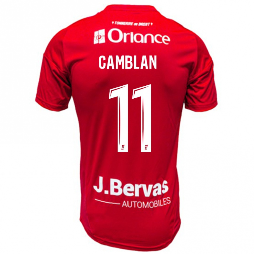 Niño Fútbol Camiseta Axel Camblan #11 Rojo Blanco 1ª Equipación 2024/25