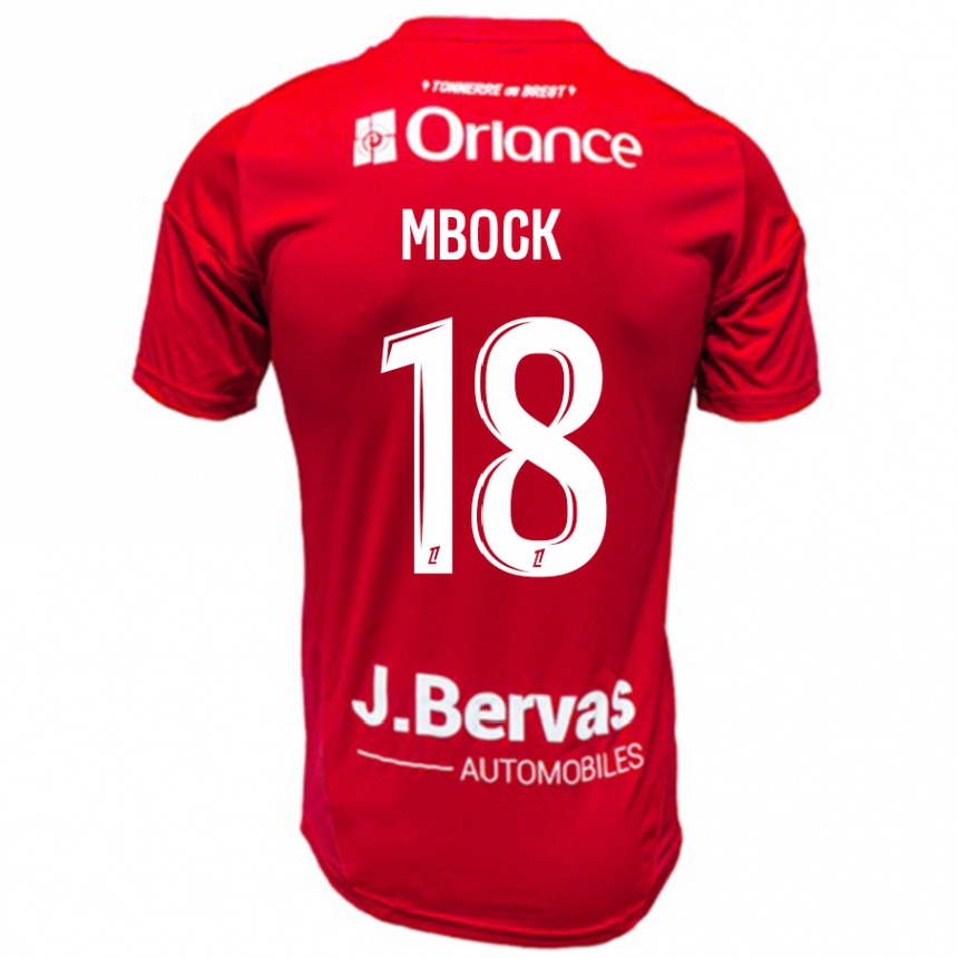 Niño Fútbol Camiseta Hianga'a Mbock #18 Rojo Blanco 1ª Equipación 2024/25