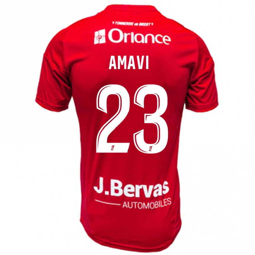 Niño Fútbol Camiseta Jordan Amavi #23 Rojo Blanco 1ª Equipación 2024/25