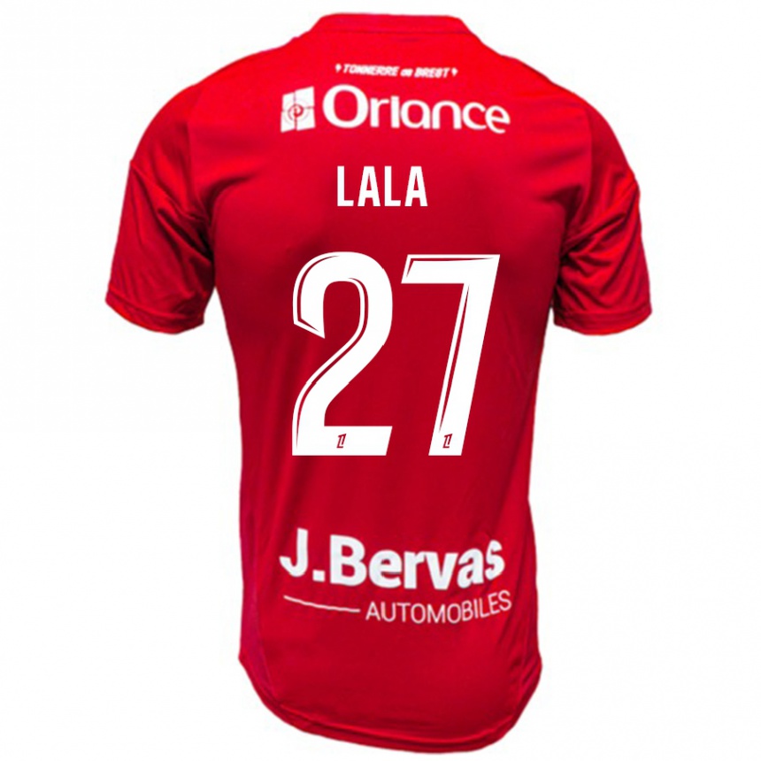 Niño Fútbol Camiseta Kenny Lala #27 Rojo Blanco 1ª Equipación 2024/25