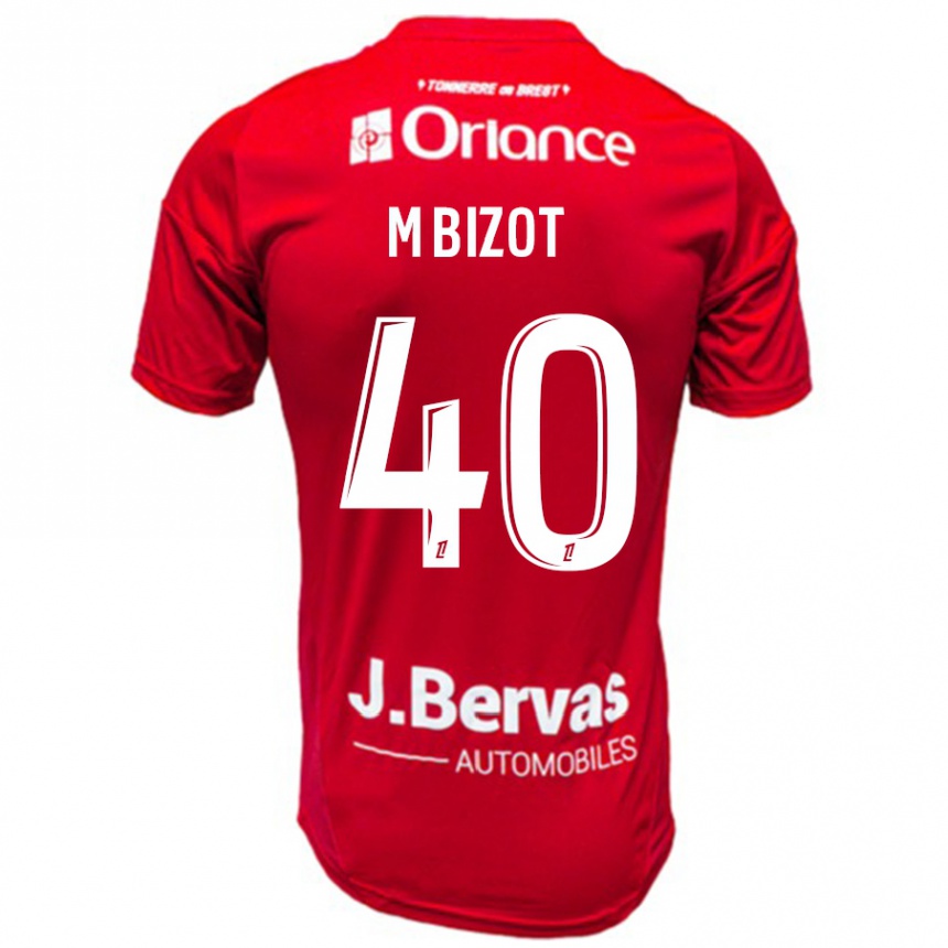 Niño Fútbol Camiseta Marco Bizot #40 Rojo Blanco 1ª Equipación 2024/25