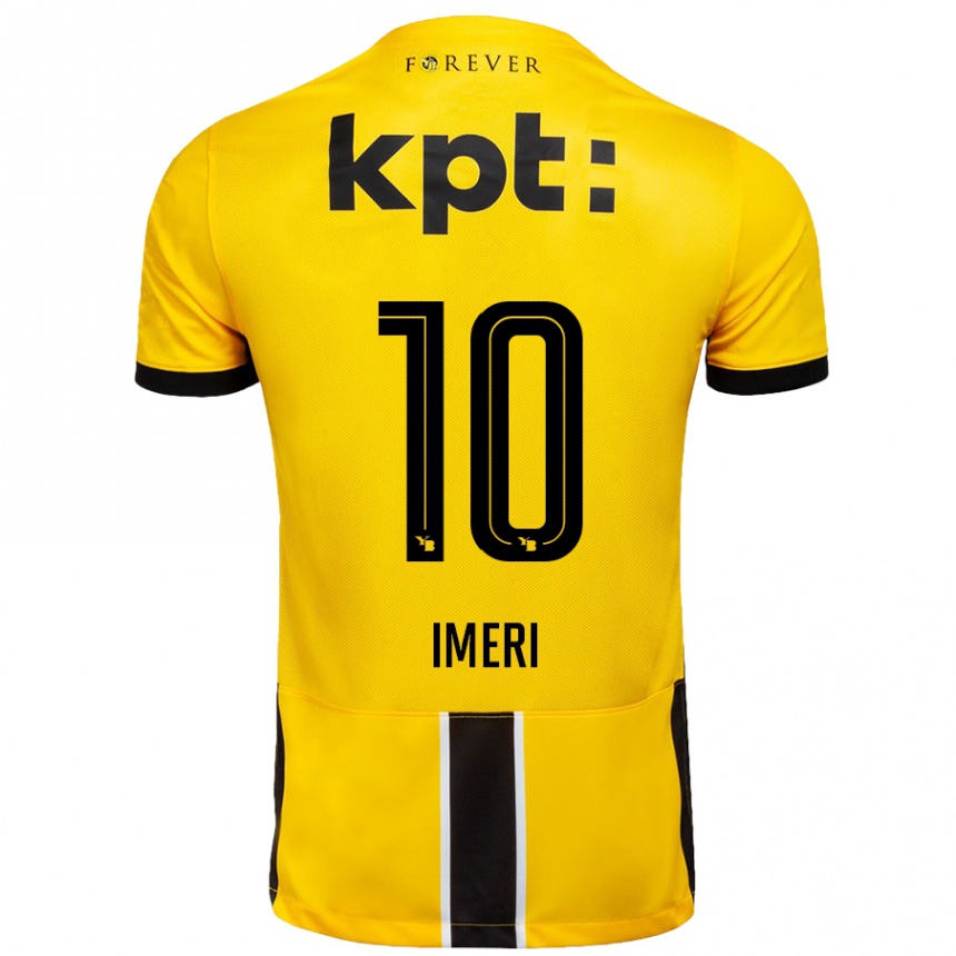 Niño Fútbol Camiseta Kastriot Imeri #10 Amarillo Negro 1ª Equipación 2024/25