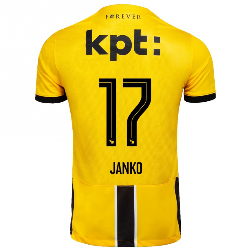 Niño Fútbol Camiseta Saidy Janko #17 Amarillo Negro 1ª Equipación 2024/25