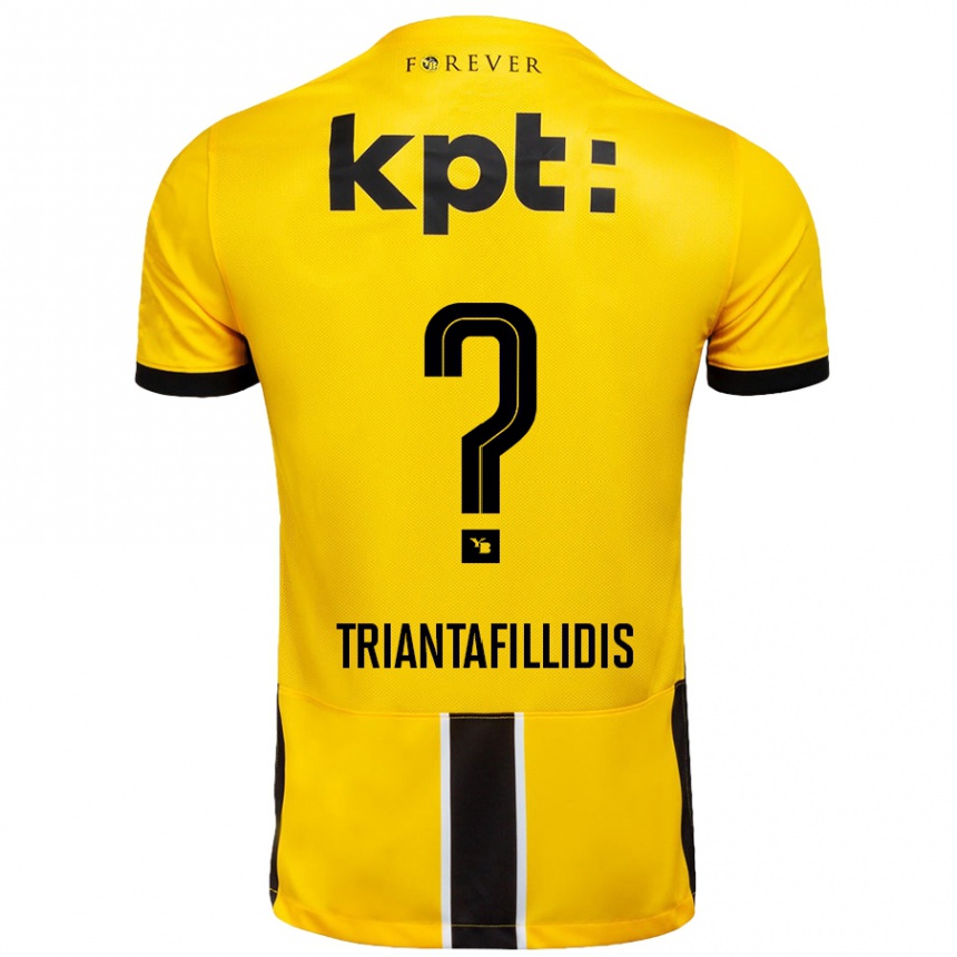 Niño Fútbol Camiseta Nevin Triantafillidis #0 Amarillo Negro 1ª Equipación 2024/25