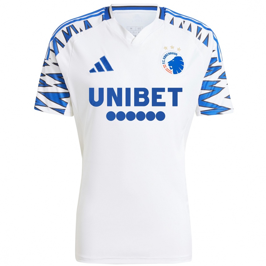 Niño Fútbol Camiseta Nathan Trott #1 Blanco Azul Cielo 1ª Equipación 2024/25