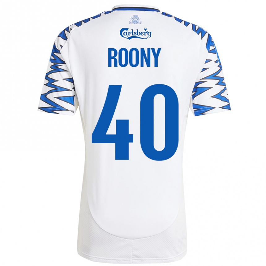 Niño Fútbol Camiseta Roony Bardghji #40 Blanco Azul Cielo 1ª Equipación 2024/25