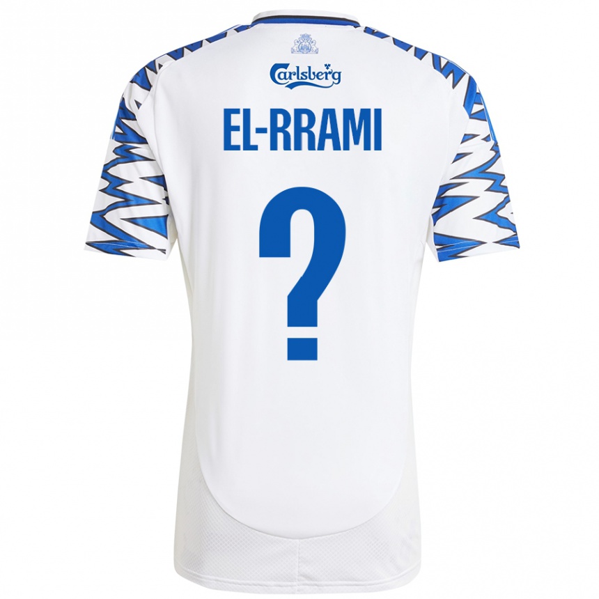 Niño Fútbol Camiseta Jamil El-Rrami #0 Blanco Azul Cielo 1ª Equipación 2024/25