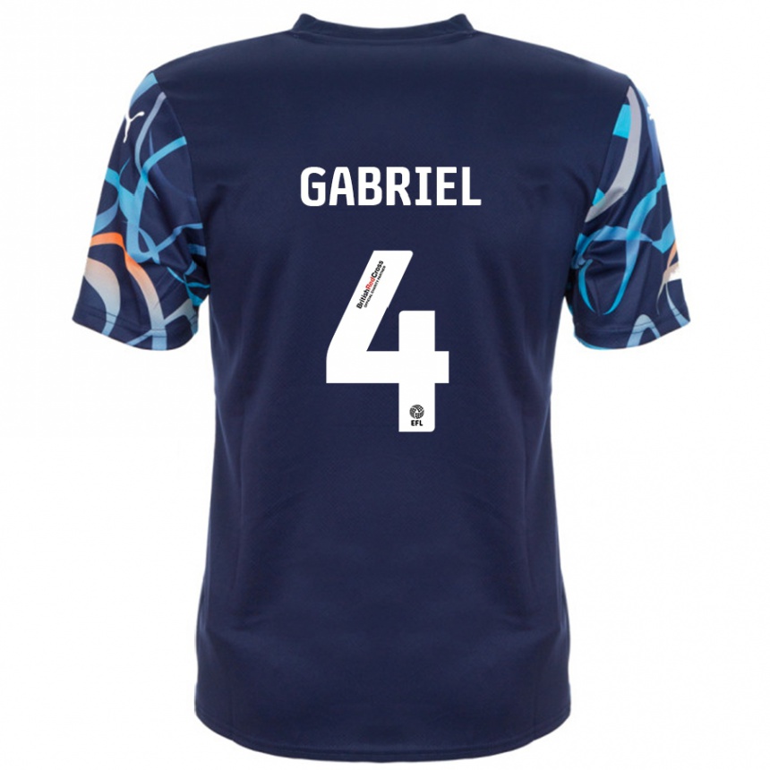 Niño Fútbol Camiseta Jordan Lawrence-Gabriel #4 Azul Marino 2ª Equipación 2024/25