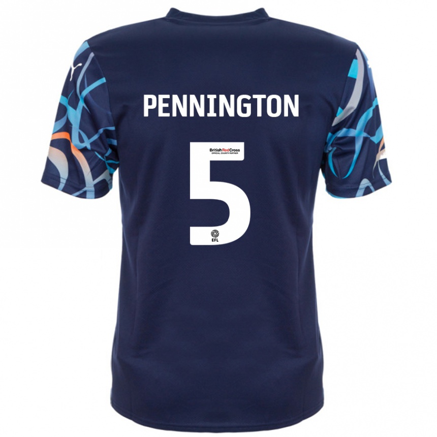 Niño Fútbol Camiseta Matthew Pennington #5 Azul Marino 2ª Equipación 2024/25