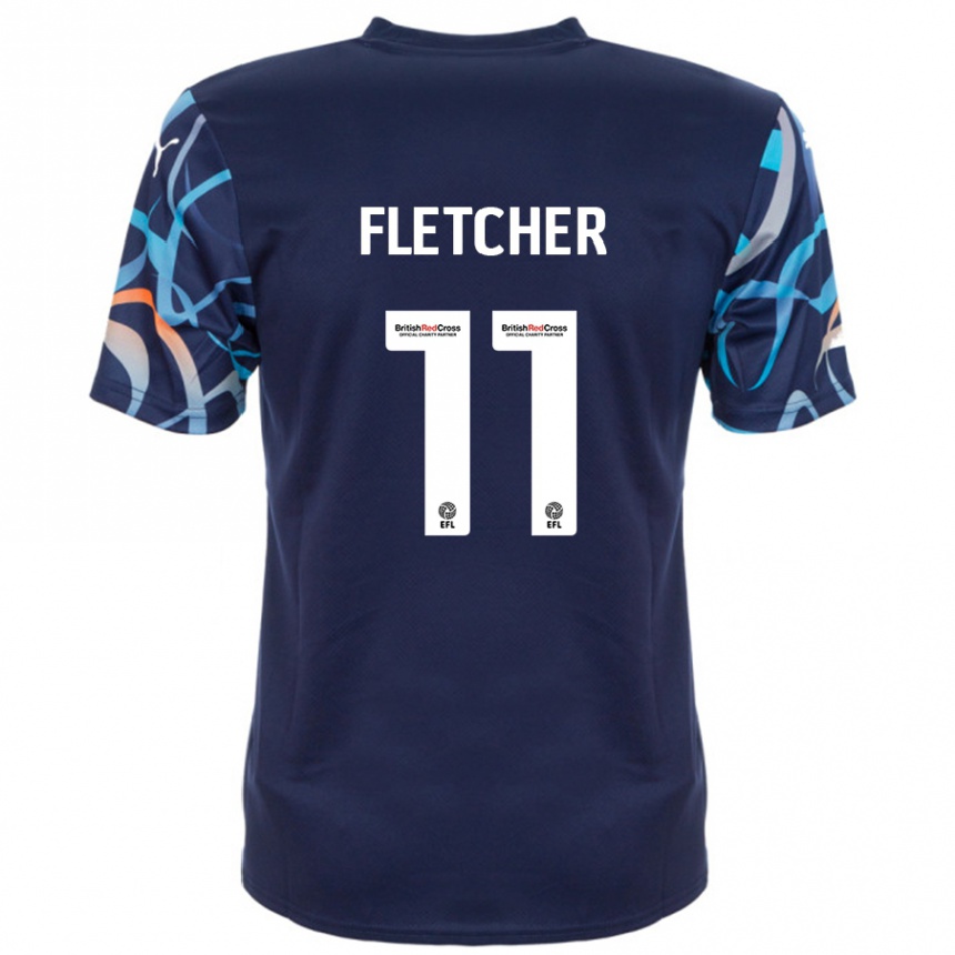 Niño Fútbol Camiseta Ashley Fletcher #11 Azul Marino 2ª Equipación 2024/25