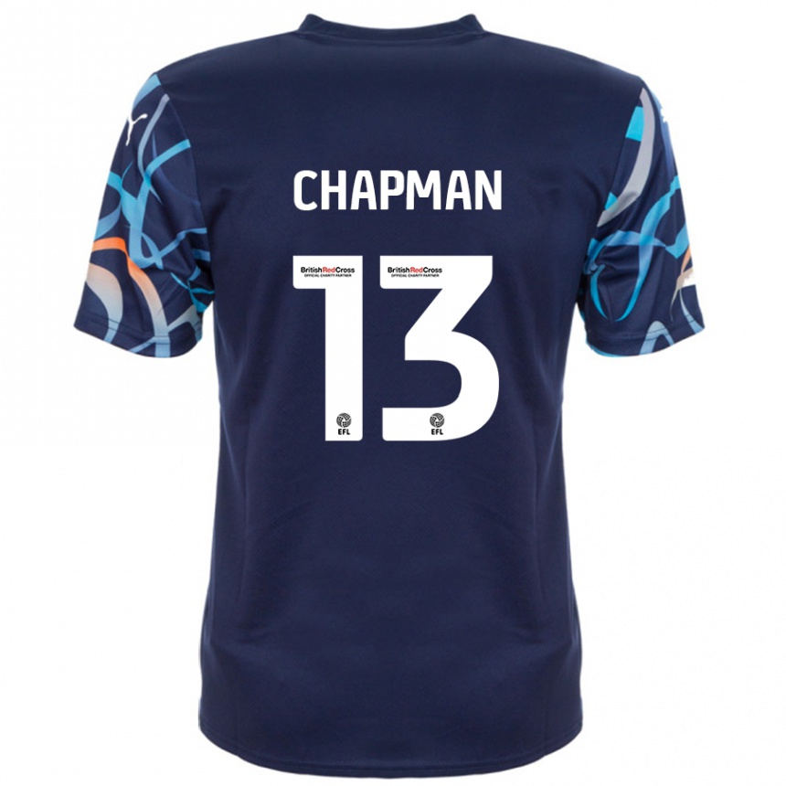 Niño Fútbol Camiseta Mackenzie Chapman #13 Azul Marino 2ª Equipación 2024/25