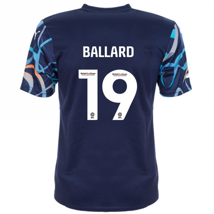 Niño Fútbol Camiseta Dom Ballard #19 Azul Marino 2ª Equipación 2024/25