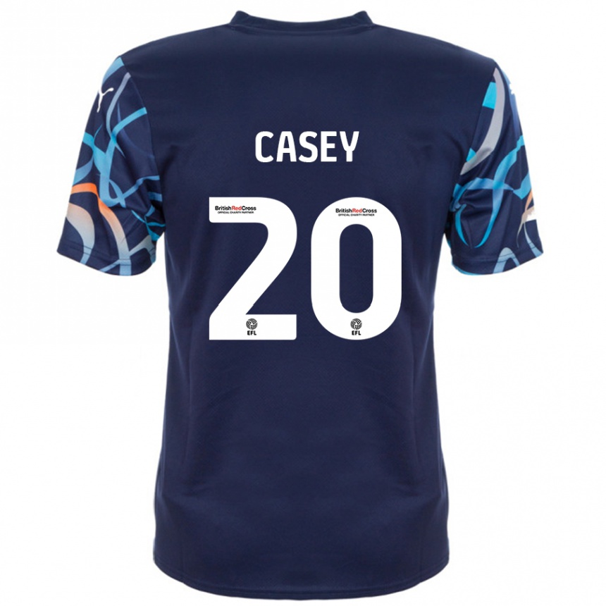 Niño Fútbol Camiseta Oliver Casey #20 Azul Marino 2ª Equipación 2024/25