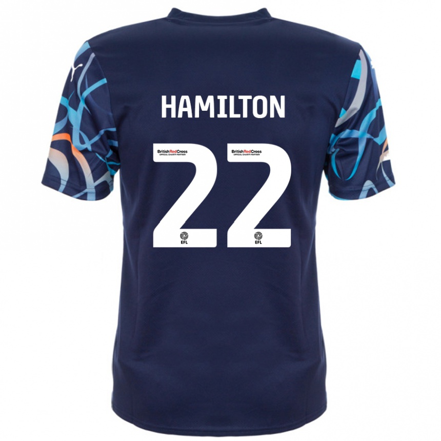 Niño Fútbol Camiseta Cj Hamilton #22 Azul Marino 2ª Equipación 2024/25