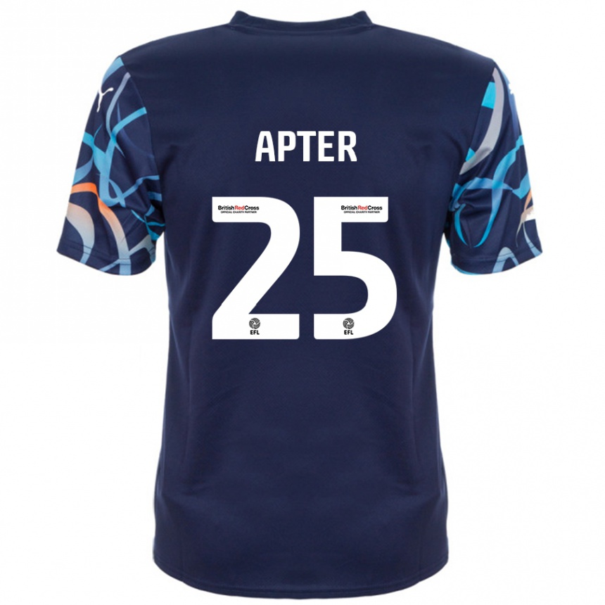 Niño Fútbol Camiseta Rob Apter #25 Azul Marino 2ª Equipación 2024/25