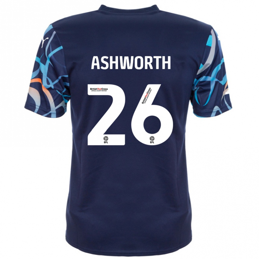 Niño Fútbol Camiseta Zac Ashworth #26 Azul Marino 2ª Equipación 2024/25