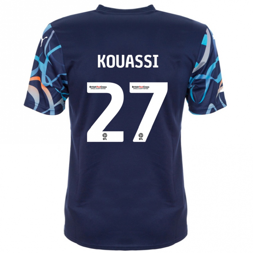 Niño Fútbol Camiseta Kylian Kouassi #27 Azul Marino 2ª Equipación 2024/25