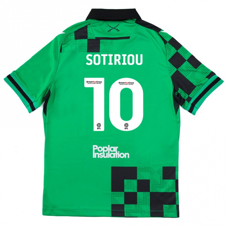 Niño Fútbol Camiseta Ruel Sotiriou #10 Verde Negro 2ª Equipación 2024/25