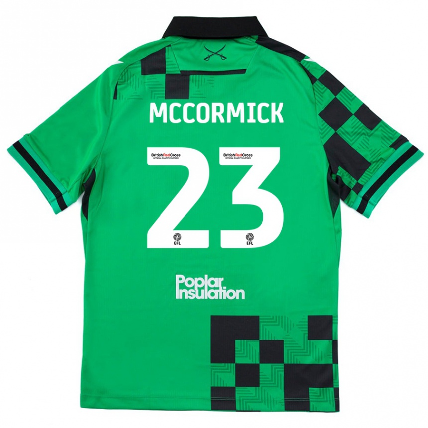 Niño Fútbol Camiseta Luke Mccormick #23 Verde Negro 2ª Equipación 2024/25