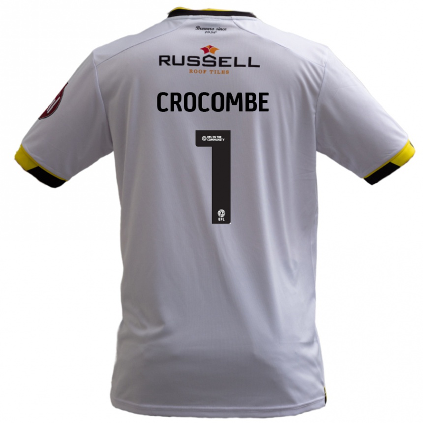 Niño Fútbol Camiseta Max Crocombe #1 Blanco 2ª Equipación 2024/25