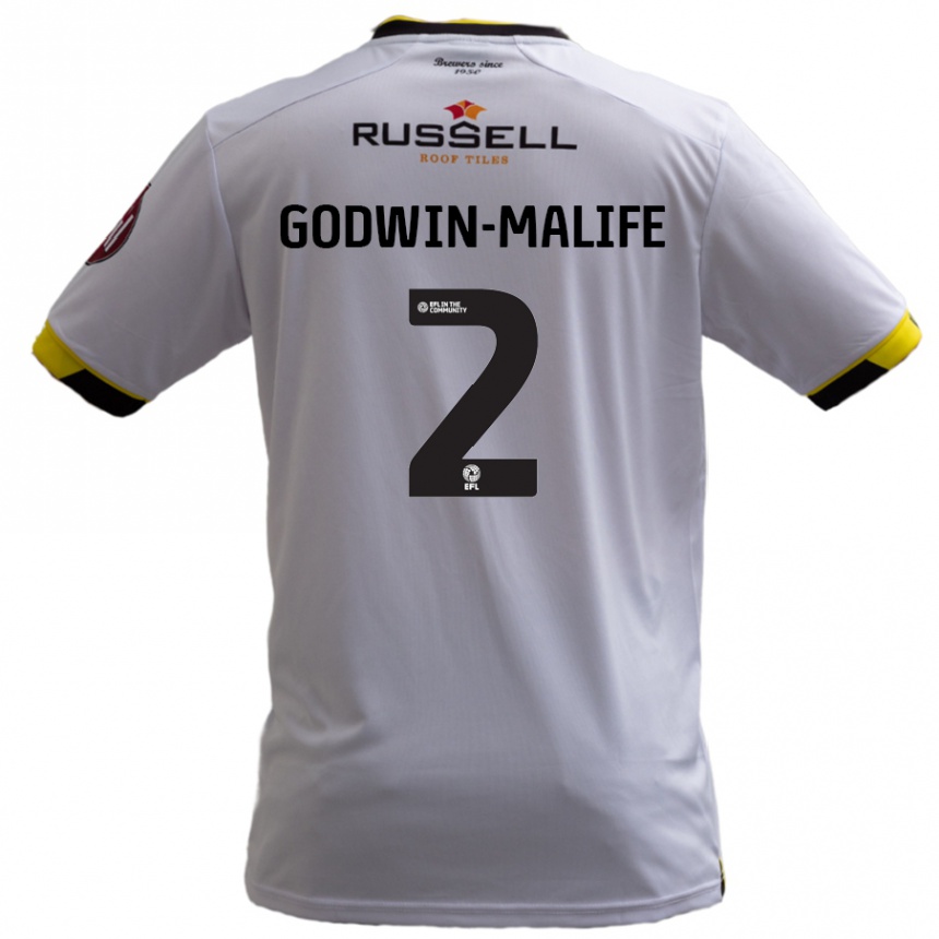 Niño Fútbol Camiseta Udoka Godwin-Malife #2 Blanco 2ª Equipación 2024/25