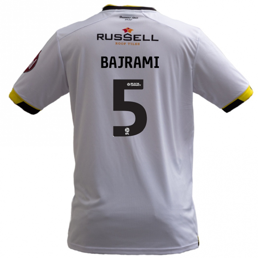 Niño Fútbol Camiseta Geraldo Bajrami #5 Blanco 2ª Equipación 2024/25