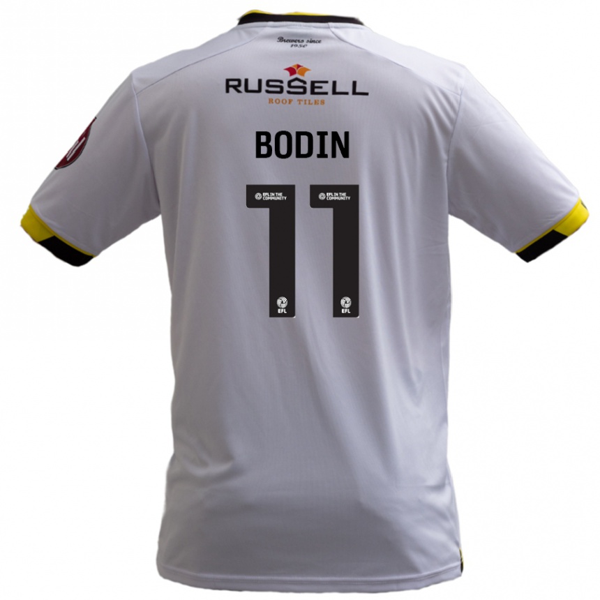 Niño Fútbol Camiseta Billy Bodin #11 Blanco 2ª Equipación 2024/25