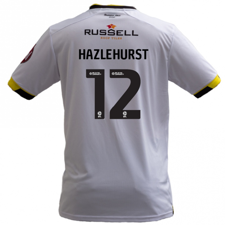 Niño Fútbol Camiseta Jack Hazlehurst #12 Blanco 2ª Equipación 2024/25