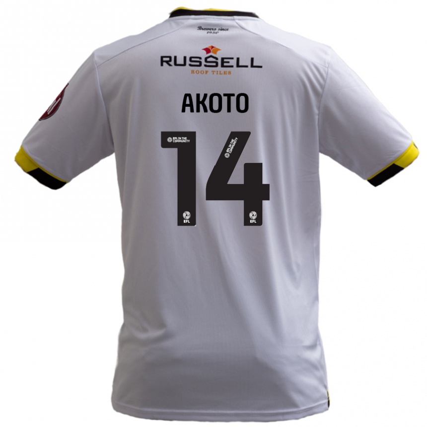 Niño Fútbol Camiseta Nick Akoto #14 Blanco 2ª Equipación 2024/25