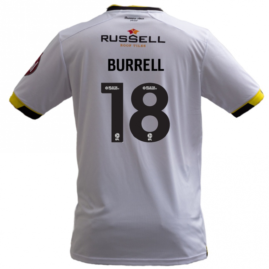 Niño Fútbol Camiseta Rumarn Burrell #18 Blanco 2ª Equipación 2024/25