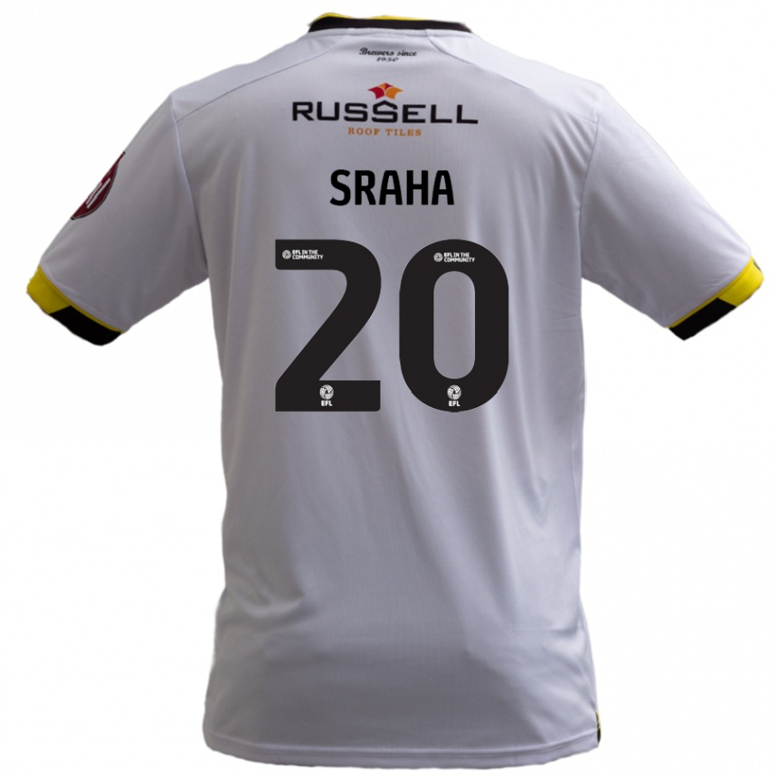 Niño Fútbol Camiseta Jason Sraha #20 Blanco 2ª Equipación 2024/25