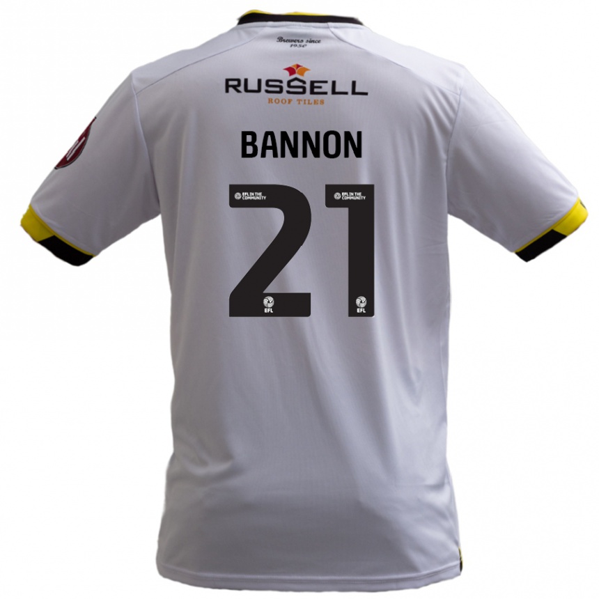 Niño Fútbol Camiseta Alex Bannon #21 Blanco 2ª Equipación 2024/25