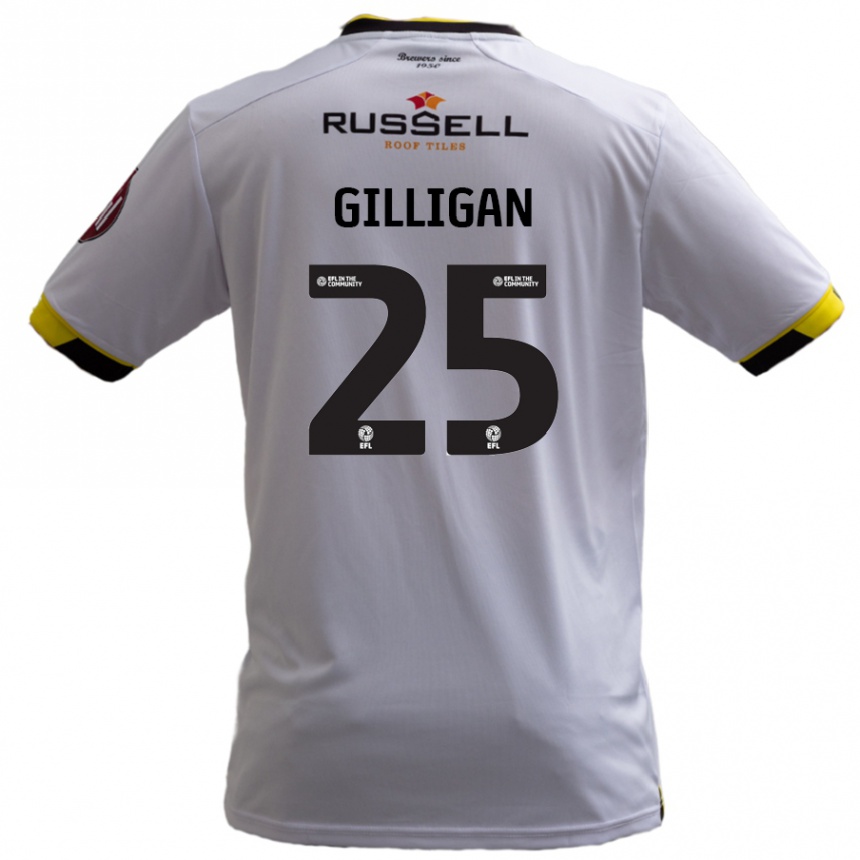 Niño Fútbol Camiseta Ciaran Gilligan #25 Blanco 2ª Equipación 2024/25