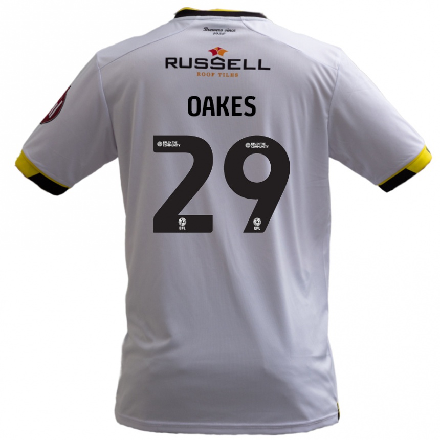 Niño Fútbol Camiseta Toby Oakes #29 Blanco 2ª Equipación 2024/25