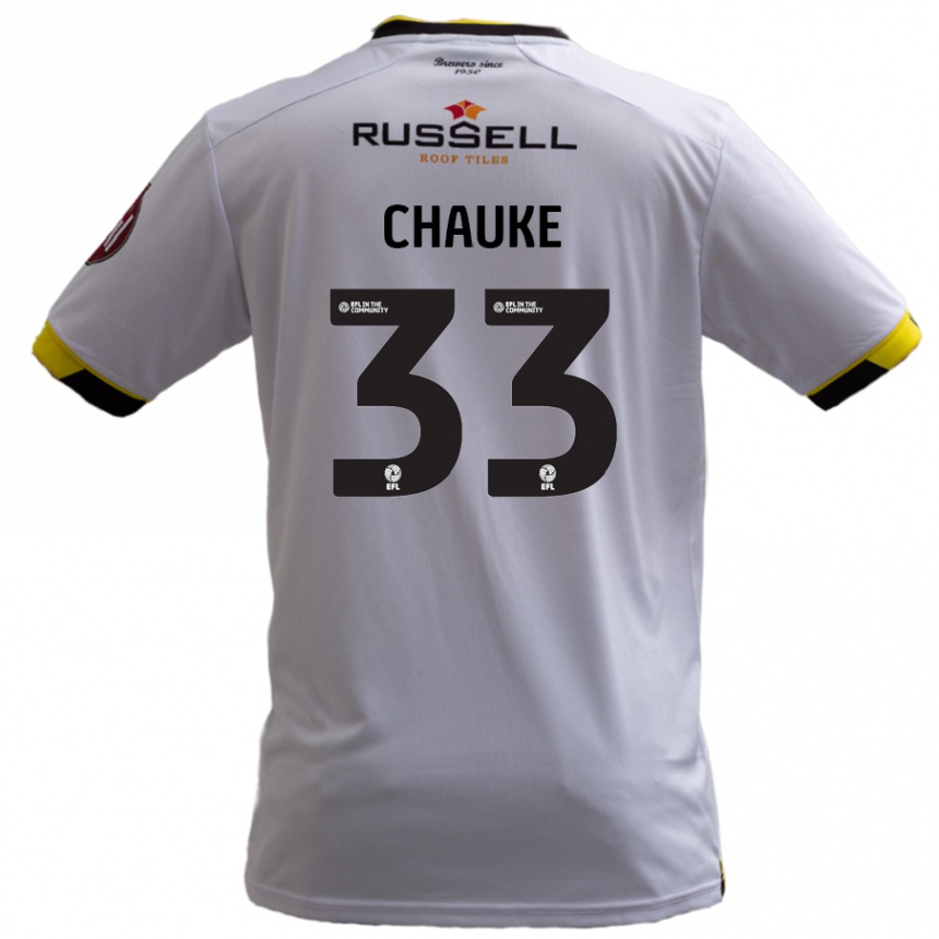 Niño Fútbol Camiseta Kgaogelo Chauke #33 Blanco 2ª Equipación 2024/25