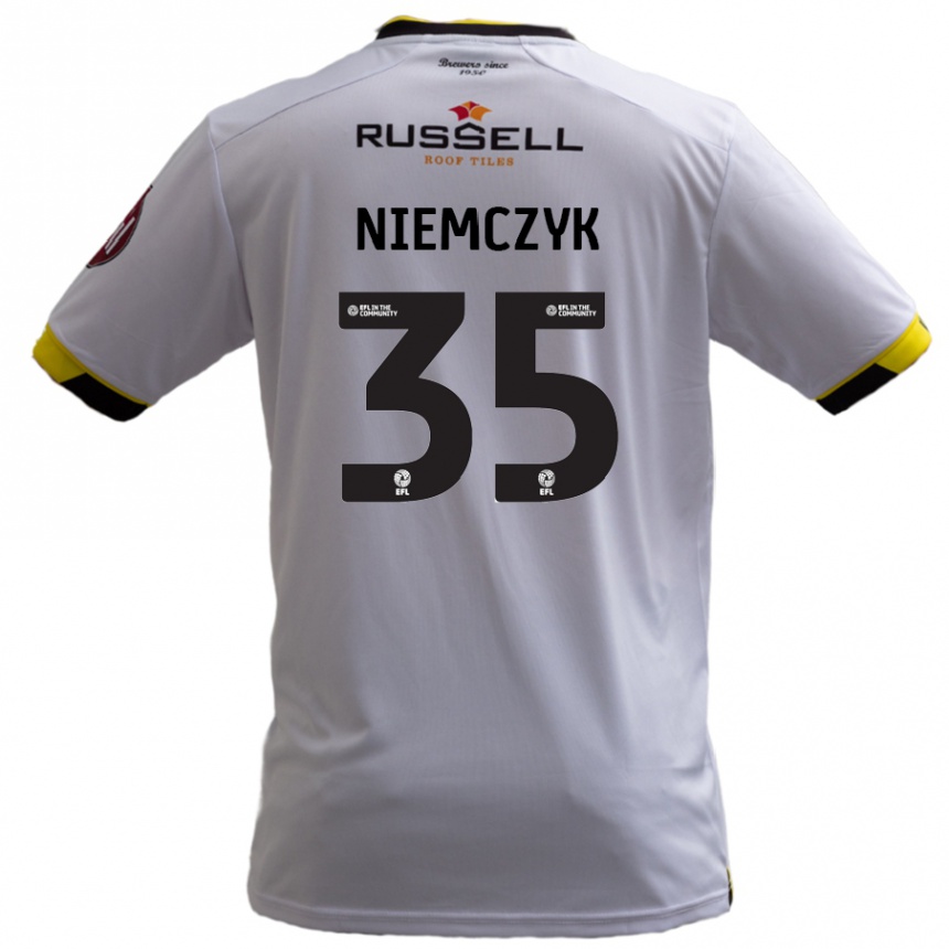 Niño Fútbol Camiseta Jakub Niemczyk #35 Blanco 2ª Equipación 2024/25