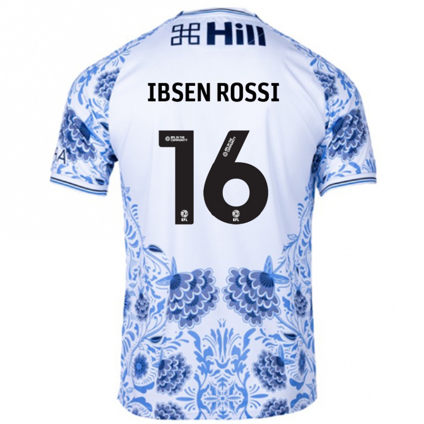 Niño Fútbol Camiseta Zeno Ibsen Rossi #16 Blanco Azul 2ª Equipación 2024/25