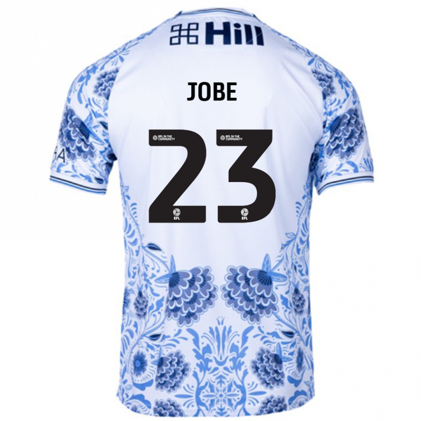 Niño Fútbol Camiseta Mamadou Jobe #23 Blanco Azul 2ª Equipación 2024/25