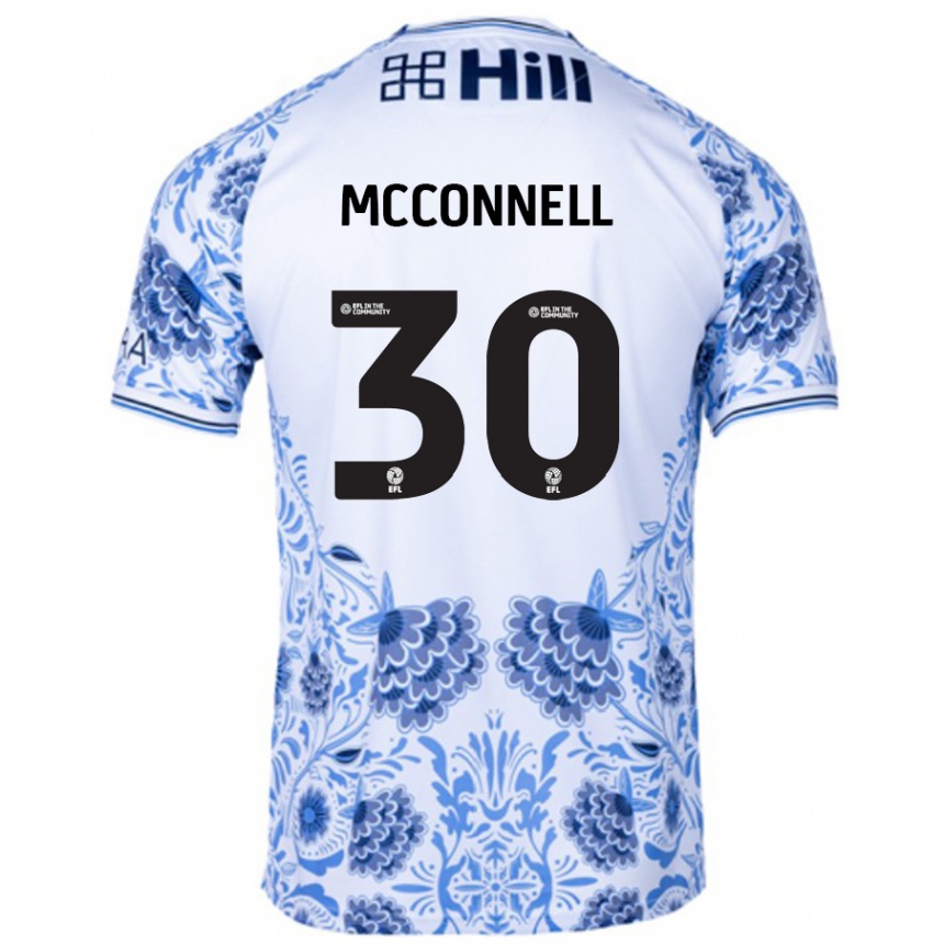 Niño Fútbol Camiseta Glenn Mcconnell #30 Blanco Azul 2ª Equipación 2024/25