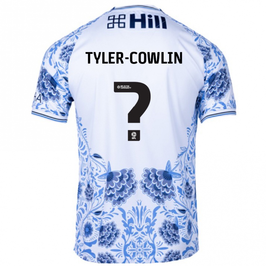 Niño Fútbol Camiseta Danny Tyler-Cowlin #0 Blanco Azul 2ª Equipación 2024/25