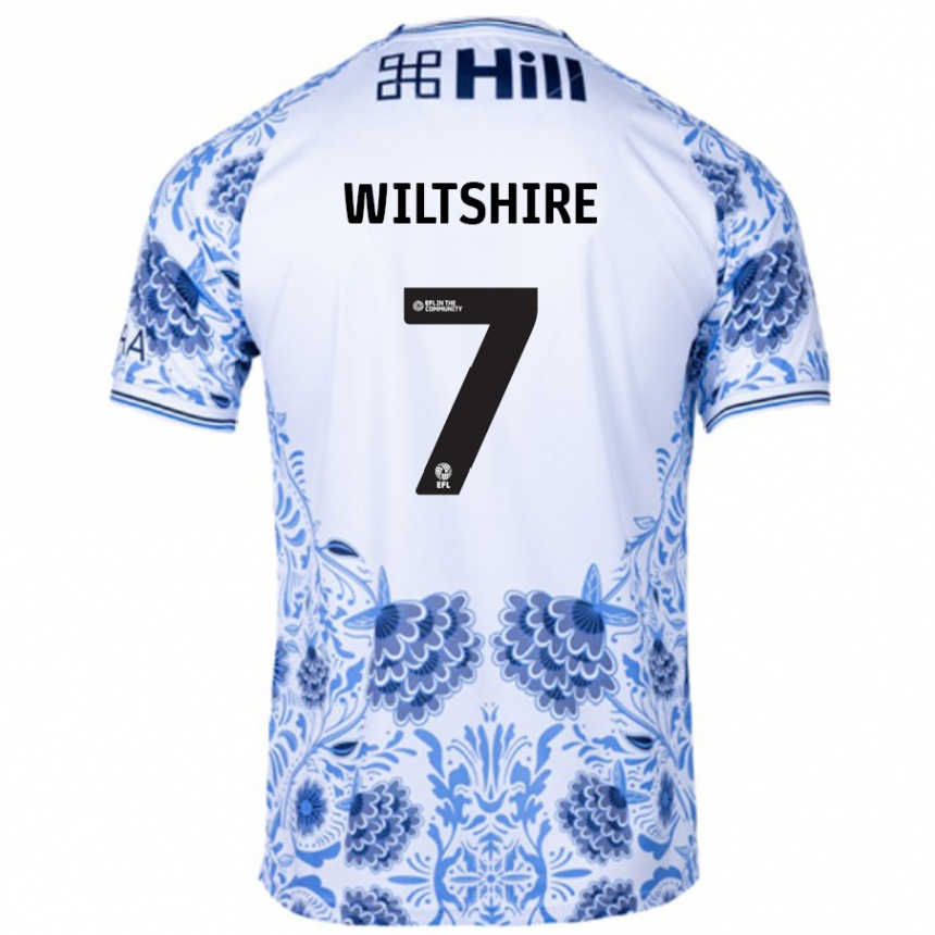 Niño Fútbol Camiseta Sarah Wiltshire #7 Blanco Azul 2ª Equipación 2024/25