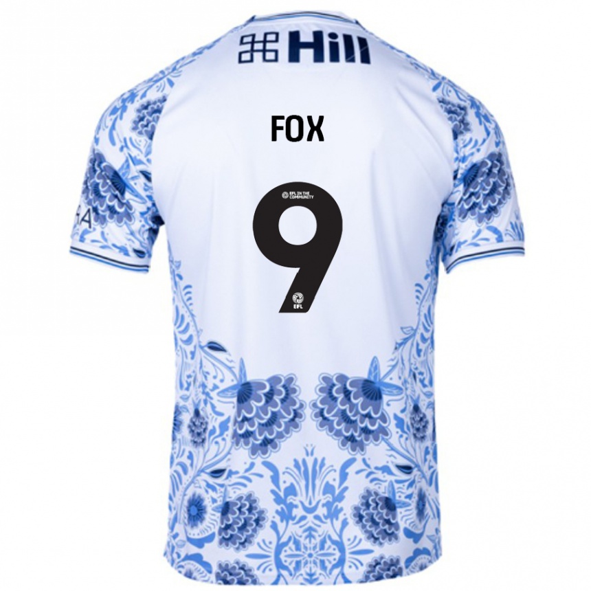 Niño Fútbol Camiseta Ruth Fox #9 Blanco Azul 2ª Equipación 2024/25